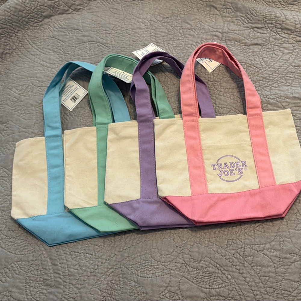 Canvas Tote Bag Set - Multicolor